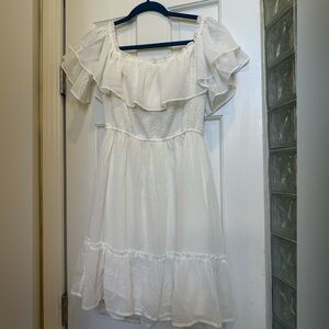 NWT Hollister Cream Off-shoulder  Smocked Dress